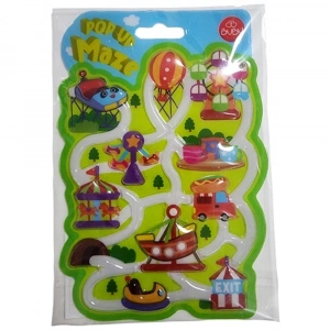 Bu-Bu Stickers Pop Up Maze Lunapark 18X12