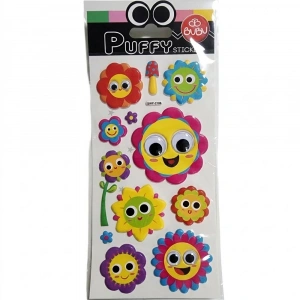 Bu-Bu Stickers Puffy Oynar Gözlü Çiçekler 9X21