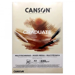 Canson Çizim Bloğu Graduate Mix Media Natural 30 Syf A3 220 GR