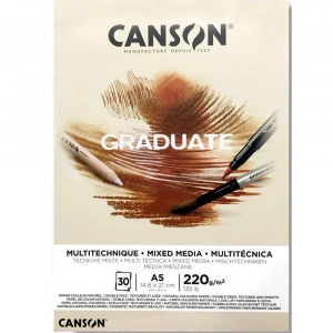 Canson Çizim Bloğu Graduate Mix Media Natural 30 Syf A5 220 GR