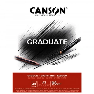 Canson Eskiz Bloğu Graduate Croquıs 40 Syf A3 96 GR