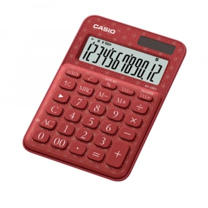 Casio Hesap Makinesi 12 Hane Ms-20uc-jrd Kırmızı Desenli Masaüstü