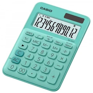 Casio Hesap Makinesi Masaüstü 12 Hane Yeşil MS-20UC-GN