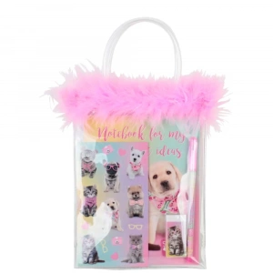 Dolphin Studio Pets Kırtasiye Seti-Tüylü Pvc Çanta PT-7746