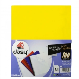 Dosy Cilt Kapağı Plastik Opak A4 Sarı 100 LÜ