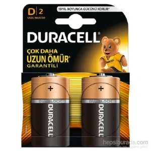 Duracell AlKalın Orta Boy Pil (C) 2 Lİ Kartela