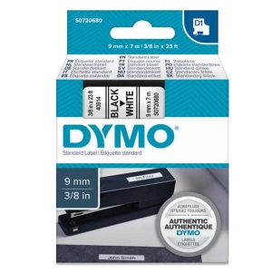 Dymo D1 Şerit Standart 9 MMx7 MT Beyaz Üzerine Siyah 40913-41913 S0720680