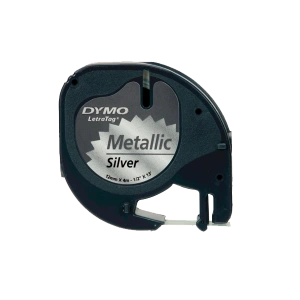 Dymo Letratag Şerit Metalik 12 MMx4 MT Gri 91208