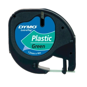 Dymo Letratag Şerit Plastik 12 MMx4 MT Yeşil 91204