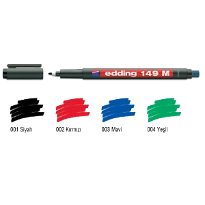 Edding Asetat Kalemi Permanent M Seri 1.0 MM Kırmızı 149 M