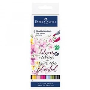 Faber-Castell Goldfaber Aqua Çift Uç Mrkr X6 Kaligr