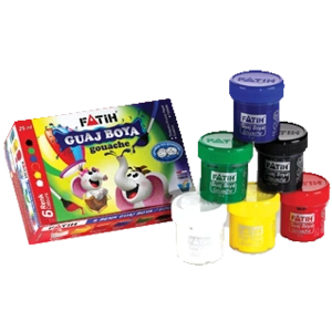 Fatih Guaj Boya Karton Kutu Şişe 6 Renk 25 ML 50410