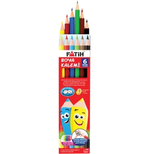 Fatih Kuru Boya Karton Kutu Tam Boy 6 Renk 33106