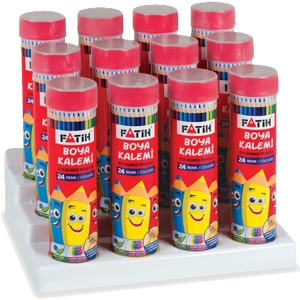 Fatih Kuru Boya Metal Tüp Kutu Tam Boy 24 Renk 33224