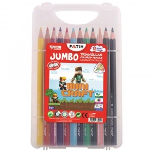 Fatih M.CRAFT Jumbo Üçgen K.Boya 12 Renk Çantalı