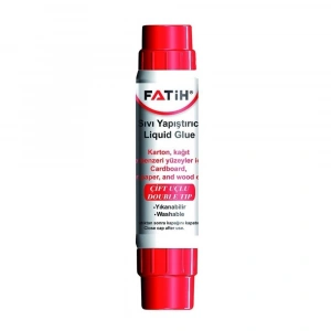 Fatih Sıvı Yapıştırıcı Solventsiz Çift Uçlu Şeffaf 30 ML 36230