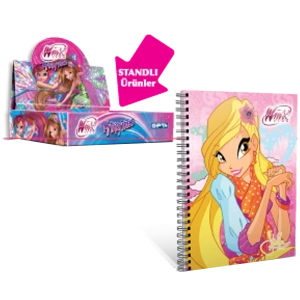Gıpta Defter Karton Kapak A6 Winx Club ( 36 Lı Stand ) 3120