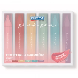 Gıpta Fosforlu Markör Pickpen 6 Lı Set F1557