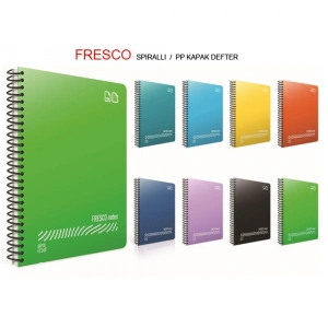 Gıpta Fresco Spiralli Plastik Kapak Defter A4 96 YP Çizgili 4935