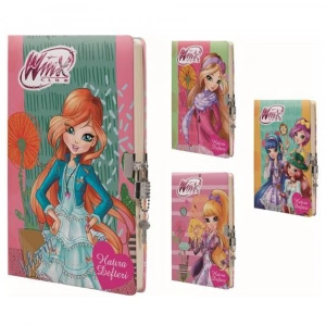 Gıpta Hatıra Defteri Winx Kilitli İp.Dkş.Sert Kapak 14x20 96 YP