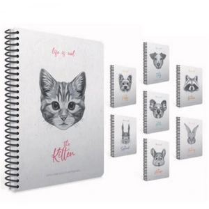 Gıpta life Is Cool Spiralli Sert Kapak Defter 19x26 120 YP Kareli