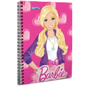 Gıpta Not Defteri Spiralli Karton Kapak ( 36 Lı Stand ) A6 Barbie 5516