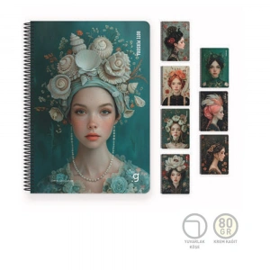 Gıpta Note Persona Spiralli Sert Kapak Defter 17x24 100 Yp.Çizgili