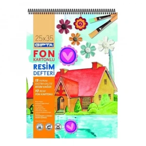 Gıpta Resim Defteri 25x35 15yp Sipr. 10yp Fon Karton 3-253100-2011