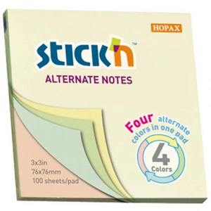 Gıpta Stickn Yapışkanlı Not Kağıdı Pastel 4 Renk 76x76 100 YP 21821