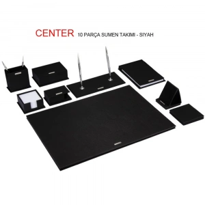 Gıpta Sümen Takımı 10 Parça Center Sade Siyah 7137