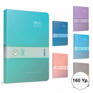 Gıpta Thebook Pastels İp.Dkş.Sert Kapak Defter 20x28 160 YP Kare