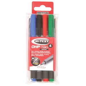 Hi-Text Asetat Kalemi Permanent M Seri 4 Renk 780M4PVC