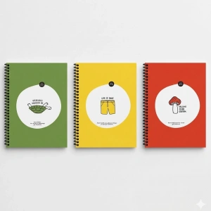 Hisli Şeyler Spiralli Karton Kapak Stic Defter 18,5x25 80 YP Kar.500623-99