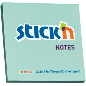 Hopax Stickn Yapışkanlı Not Kağıdı 100 YP 76x76 Pastel Mavi HE21149