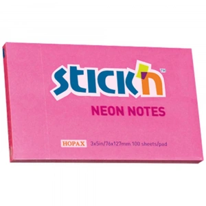Hopax Stickn Yapışkanlı Not Kağıdı 76x127 Neon HE21169