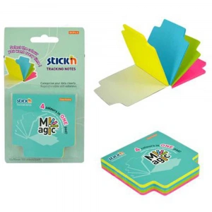 Hopax Stickn Yapışkanlı Not Kağıdı Magic 100 YP 70x70 4 Neon Renk 21560