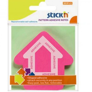 Hopax Stickn Yapışkanlı Not Kağıdı Ok Şekilli 50 YP 70x70 Pembe 21542