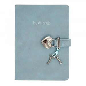 Hush Hush Kilitli Defter 80 Gr 160 Yp.Çiz. A.Mavi