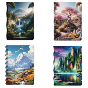 Keskin Color Defter Karton Kapak Spiralli Nature 16,5x22,5 80 YP Kareli 387042-99