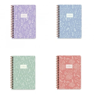 Keskin Color Defter Karton Kapak Spiralli Pastel Flora A6 80 YP Çiz. 384951-99