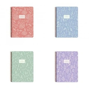 Keskin Color Defter Karton Kapak Spiralli Pst Flora 16,5x22,5 80 YP Düz