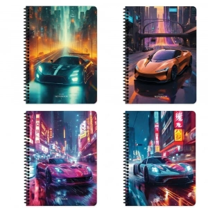 Keskin Color Karton Kapak Spiralli Arabalar Defter 16,5x22,5 80 Yp.Çiz.