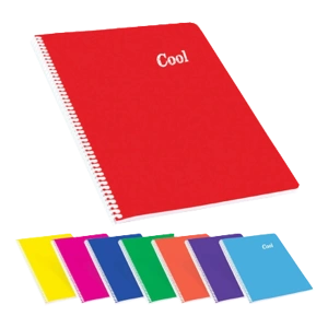 Keskin Color Plastik Kapak Spiralli Cool Defter A4 96 YP Çizgili