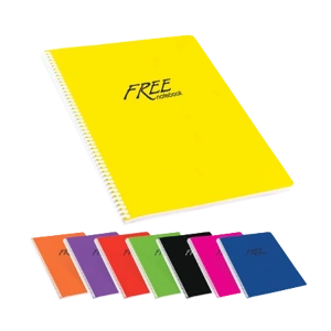 Keskin Color Spiralli Defter Free Office Plastik Kapak Çizgili 100 YP A4 320441-99