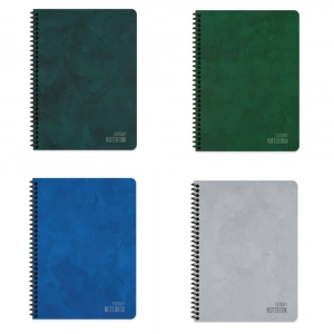 Keskin Color Spiralli Sert Kapak Defter Alfa 16,5x22,5 120 Yp Kareli