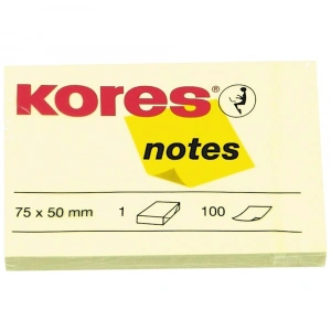 Kores Yapışkanlı Not Kağıdı Sarı 75x50 MM 100 Syf 46057