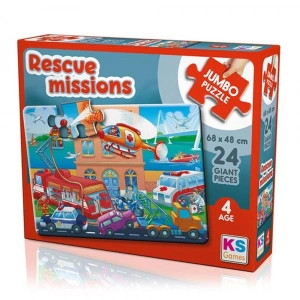 Ks Games Puzzle 24 Parça Rescue Missions Jumbo JP 31009