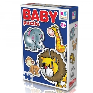 Ks Games Vahşi Hayvanlar/wild Animals 4in1 Puzzle 2/3/4/