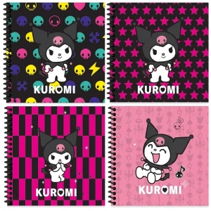 Kuromi Spiralli Sert Kapak Defter 16x15 50 Yaprak Çizgili
