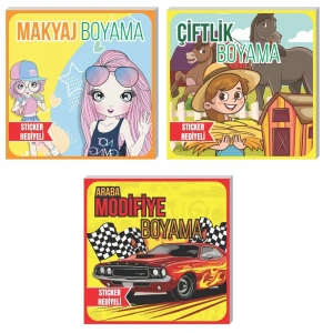 Lilamor Stickerlı Boyama Seti 22x22 48 Syf.24 Lü